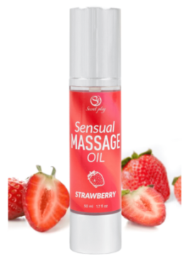 Huile de massage fraise 50 ml Secret Play